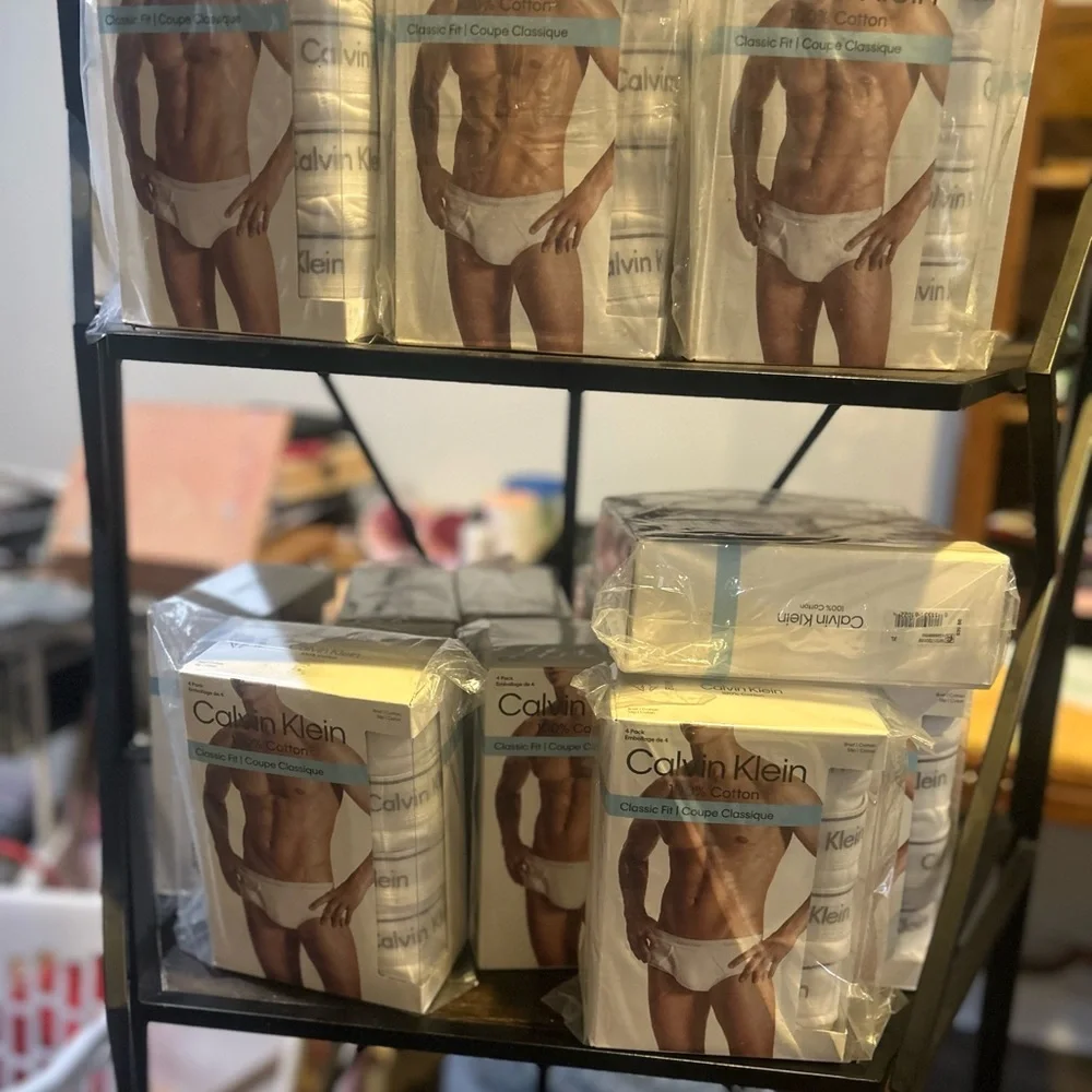 Calvin Klein Men's White Cotton Briefs - Picture 2 of 5